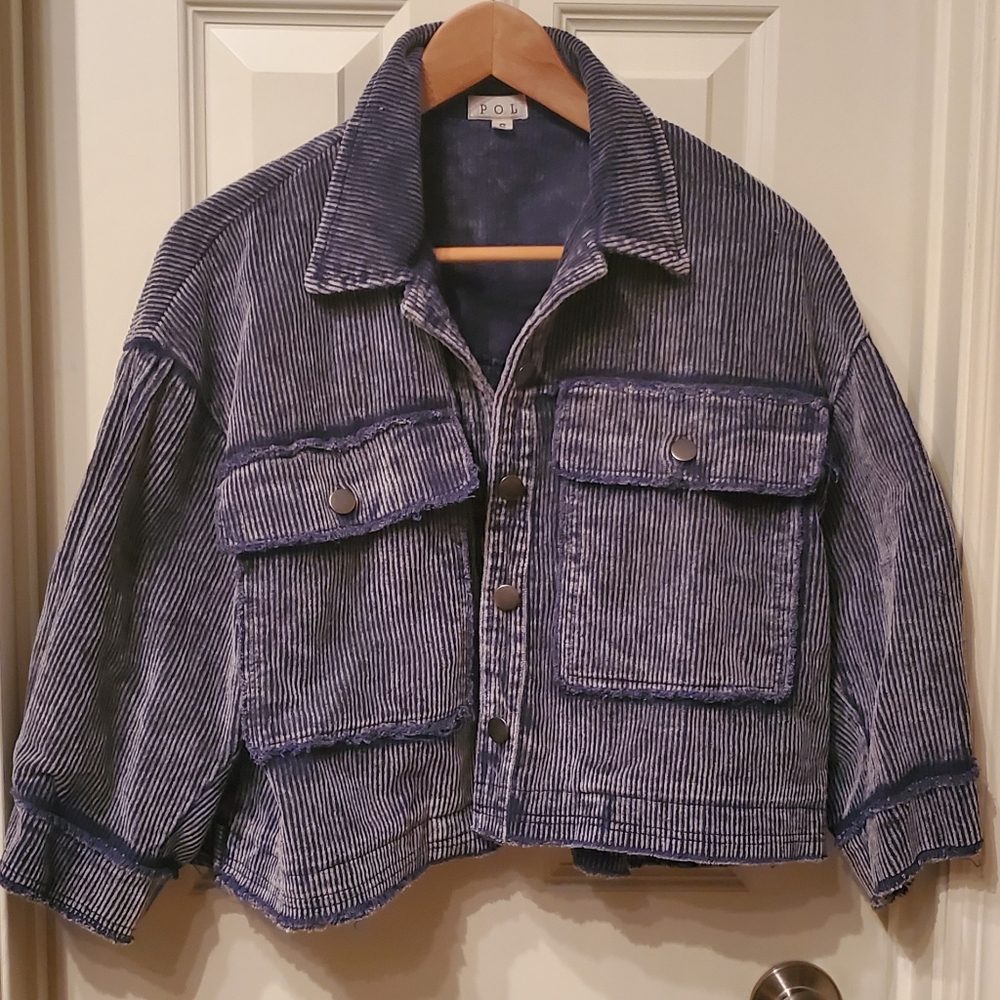 POL Navy Corduroy Jacket - Picture 2 of 11